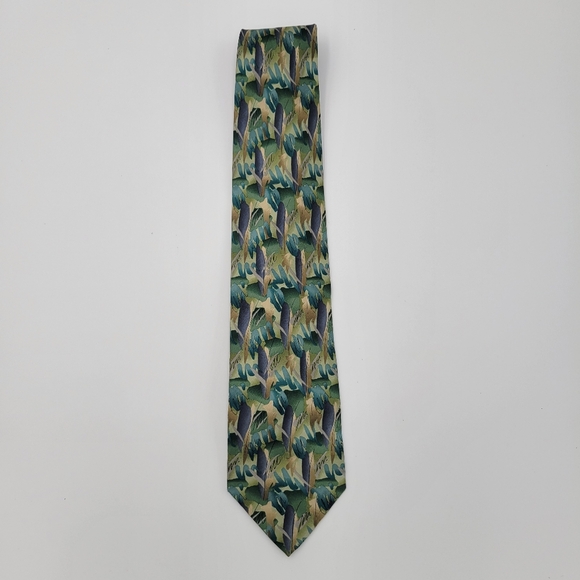 Jerry Garcia Oak Tree Limited edition Silk Tie Collection 40 Green & Gray - Picture 1 of 7